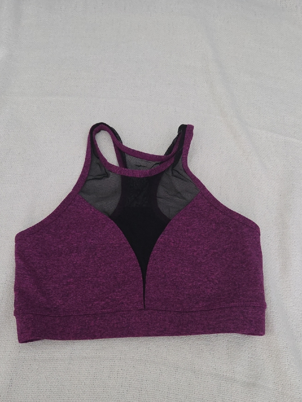 Onzie Purple High-Neck Sports Bra with Mesh Size M/L